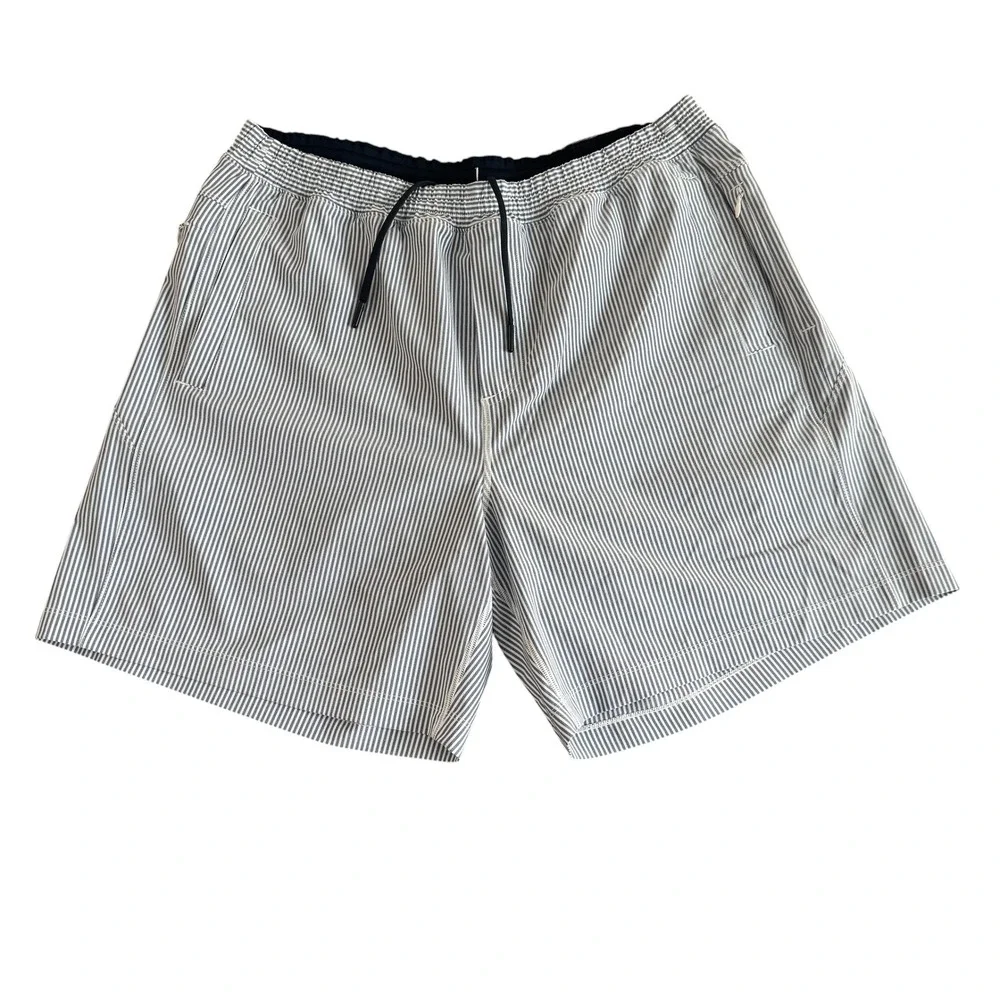 Birddogs 2XL 7in Blue Striped Gym Shorts Built-in Liner Mens Flying Wasps Shorts